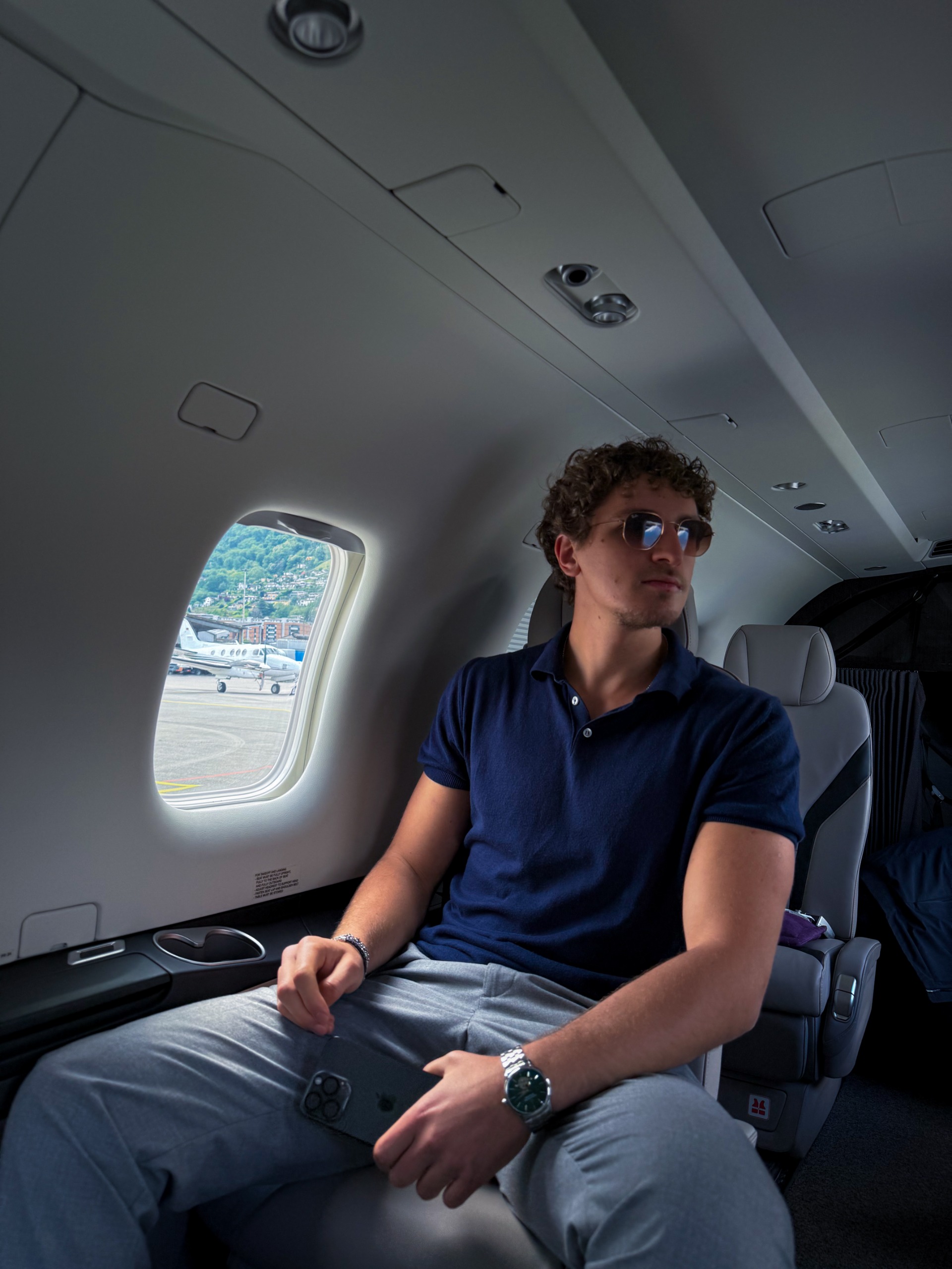 Angelo Martiniello nel jet privato